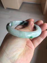 Load image into Gallery viewer, 56.9mm 100% natural Type A sunny green white jadeite jade bangle BN7-8239