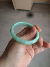 Load image into Gallery viewer, 49mm Certified Type A 100% Natural sunny apple green/red oval Jadeite Jade bangle BG62-0165
