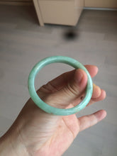 Load image into Gallery viewer, 49mm Certified Type A 100% Natural sunny apple green/red oval Jadeite Jade bangle BG62-0165