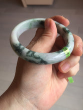 Load image into Gallery viewer, 56.8mm certificated Type A 100% Natural white/green/purple Jadeite Jade bangle E47-6211