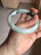 Load image into Gallery viewer, 56.9mm 100% natural Type A sunny green white jadeite jade bangle BN7-8239