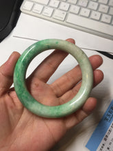 Load image into Gallery viewer, 56.5mm certified 100% natural sunny green yellow chubby jadeite jade bangle AS89-7058