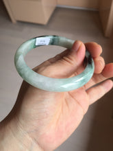 Load image into Gallery viewer, 56.9mm 100% natural Type A sunny green white jadeite jade bangle BN7-8239