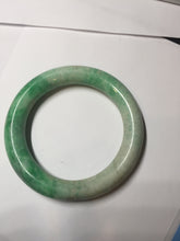 Load image into Gallery viewer, 56.5mm certified 100% natural sunny green yellow chubby jadeite jade bangle AS89-7058