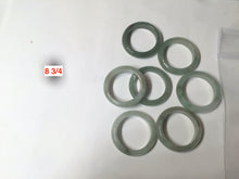 Load image into Gallery viewer, 100% natural type A watery green/white/yellow/dark green/gray big defect jadeite jade band ring AY1 (Added-on items, not sale individually.)