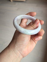 Load image into Gallery viewer, 57.5mm certified Type A 100% Natural light green purple white slim Jadeite Jade bangle BQ72-4938