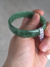 Load image into Gallery viewer, 52.8mm certified 100% natural Type A forest green dark green jadeite jade bangle BP15-8593