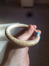 Load image into Gallery viewer, 55.6mm 100% natural beige yellow pink round cut Coral Jade (珊瑚玉) bangle SY59