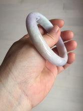 Load image into Gallery viewer, 57.5mm certified Type A 100% Natural light green purple white slim Jadeite Jade bangle BQ72-4938