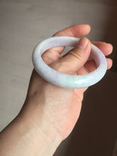 Load image into Gallery viewer, 57.5mm certified Type A 100% Natural light green purple white slim Jadeite Jade bangle BQ72-4938