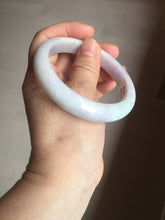 Load image into Gallery viewer, 57.5mm certified Type A 100% Natural light green purple white slim Jadeite Jade bangle BQ72-4938
