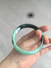 Load image into Gallery viewer, 56.6mm Certified Type A 100% Natural dark green/sunny green Jadeite Jade bangle K104-2840
