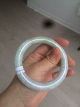 Load image into Gallery viewer, 56.6mm 100% natural Type A green/purple/yellow(FU LU SHOU) chubby jadeite jade bangle BK72-5808