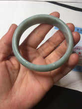 Load image into Gallery viewer, 55.8mm certified 100% natural light green blue jadeite jade bangle AS90-7056