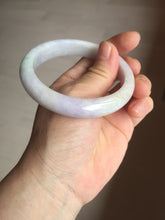 Load image into Gallery viewer, 57.5mm certified Type A 100% Natural light green purple white slim Jadeite Jade bangle BQ72-4938
