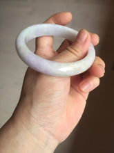 Load image into Gallery viewer, 57.5mm certified Type A 100% Natural light green purple white slim Jadeite Jade bangle BQ72-4938