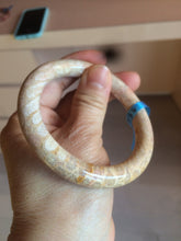 Load image into Gallery viewer, 55.6mm 100% natural beige yellow pink round cut Coral Jade (珊瑚玉) bangle SY59