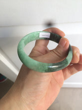 Load image into Gallery viewer, 56.6mm Certified Type A 100% Natural dark green/sunny green Jadeite Jade bangle K104-2840