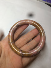 Load image into Gallery viewer, 56mm 100% natural red/pink/black/gray/brown round cut rose stone (Rhodonite) bangle SY24