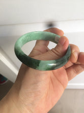 Load image into Gallery viewer, 56.6mm Certified Type A 100% Natural dark green/sunny green Jadeite Jade bangle K104-2840