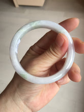 Load image into Gallery viewer, 56.3mm certified 100% natural type A icy watery green/purple jadeite jade bangle AR114-3556