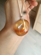 Load image into Gallery viewer, 30.5mm 100% natural icy clear red/yellow agate safety guardian donut add  on item SY25