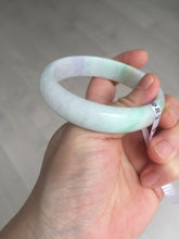 Load image into Gallery viewer, 57mm certified 100% natural sunny green/purple/yellow/white(FU LU SHOU) jadeite jade bangle AS85-7082