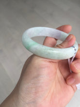 Load image into Gallery viewer, 57mm certified 100% natural sunny green/purple/yellow/white(FU LU SHOU) jadeite jade bangle AS85-7082