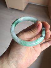 Load image into Gallery viewer, 52.5mm certified 100% natural Type A sunny green purple slim jadeite jade bangle BN9-7083