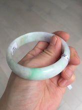 Load image into Gallery viewer, 57mm certified 100% natural sunny green/purple/yellow/white(FU LU SHOU) jadeite jade bangle AS85-7082