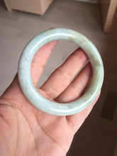 Load image into Gallery viewer, 55.5mm Certified 100% natural Type A light green yellow chubby round cut jadeite jade bangle BQ38-5780
