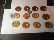 Load image into Gallery viewer, 33-34mm 100% natural icy clear red/yellow agate safety guardian donut add-on item SY26