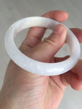 Load image into Gallery viewer, 56.6mm certified 100% natural Type A icy watery light purple/white jadeite jade bangle BP10-2678