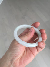 Load image into Gallery viewer, 50mm certified 100% natural Type A icy watery sunny green white (白底青) jadeite jade bangle BN69-9372