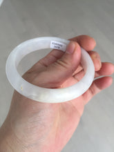 Load image into Gallery viewer, 56.6mm certified 100% natural Type A icy watery light purple/white jadeite jade bangle BP10-2678