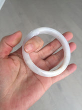 Load image into Gallery viewer, 56.6mm certified 100% natural Type A icy watery light purple/white jadeite jade bangle BP10-2678