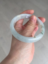 Load image into Gallery viewer, 59.5mm Certified Type A 100% Natural icy watery light green blue Jadeite Jade bangle BN68-2596