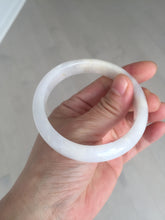Load image into Gallery viewer, 56.6mm certified 100% natural Type A icy watery light purple/white jadeite jade bangle BP10-2678