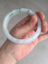 Load image into Gallery viewer, 59.5mm Certified Type A 100% Natural icy watery light green blue Jadeite Jade bangle BN68-2596