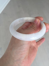 Load image into Gallery viewer, 56.6mm certified 100% natural Type A icy watery light purple/white jadeite jade bangle BP10-2678