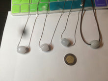 Load image into Gallery viewer, 12-14mm Type A 100% Natural white/light green/purple Jadeite Jade LuluTong (Every road is smooth) pendant S68