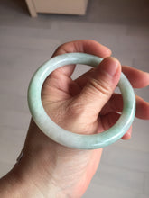 Load image into Gallery viewer, 56.5mm certified 100% natural type A white/sunny green round cut jadeite jade bangle AU36-9818