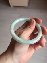 Load image into Gallery viewer, 56.5mm certified 100% natural type A white/sunny green round cut jadeite jade bangle AU36-9818