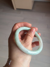 Load image into Gallery viewer, 56.5mm certified 100% natural type A white/sunny green round cut jadeite jade bangle AU36-9818