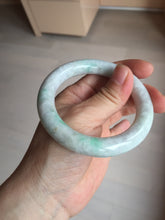 Load image into Gallery viewer, 53.6mm Certified 100% natural Type A sunny green/purple/brown chubby round cut jadeite jade bangle BQ36-5804