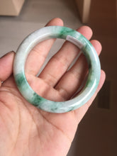 Load image into Gallery viewer, 53.7mm Certified 100% natural Type A sunny green purple jadeite jade bangle BQ35-4145