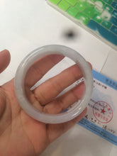Load image into Gallery viewer, 56.3mm certified 100% natural Type A light green purple jadeite jade bangle Bk75-3785