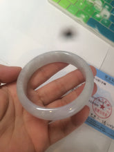Load image into Gallery viewer, 56.3mm certified 100% natural Type A light green purple jadeite jade bangle Bk75-3785