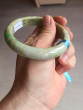 Load image into Gallery viewer, 56.5mm certified 100% natural Type A sunny green/brown jadeite jade bangle E41-2735
