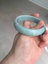 Load image into Gallery viewer, 55.8mm certified 100% natural light green blue jadeite jade bangle AS90-7056